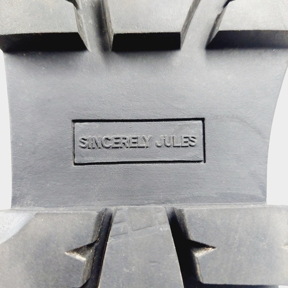 NEW Sincerely Jules Heaven Platform Black Buckle Lug Sandals H669 - Picture 8 of 12